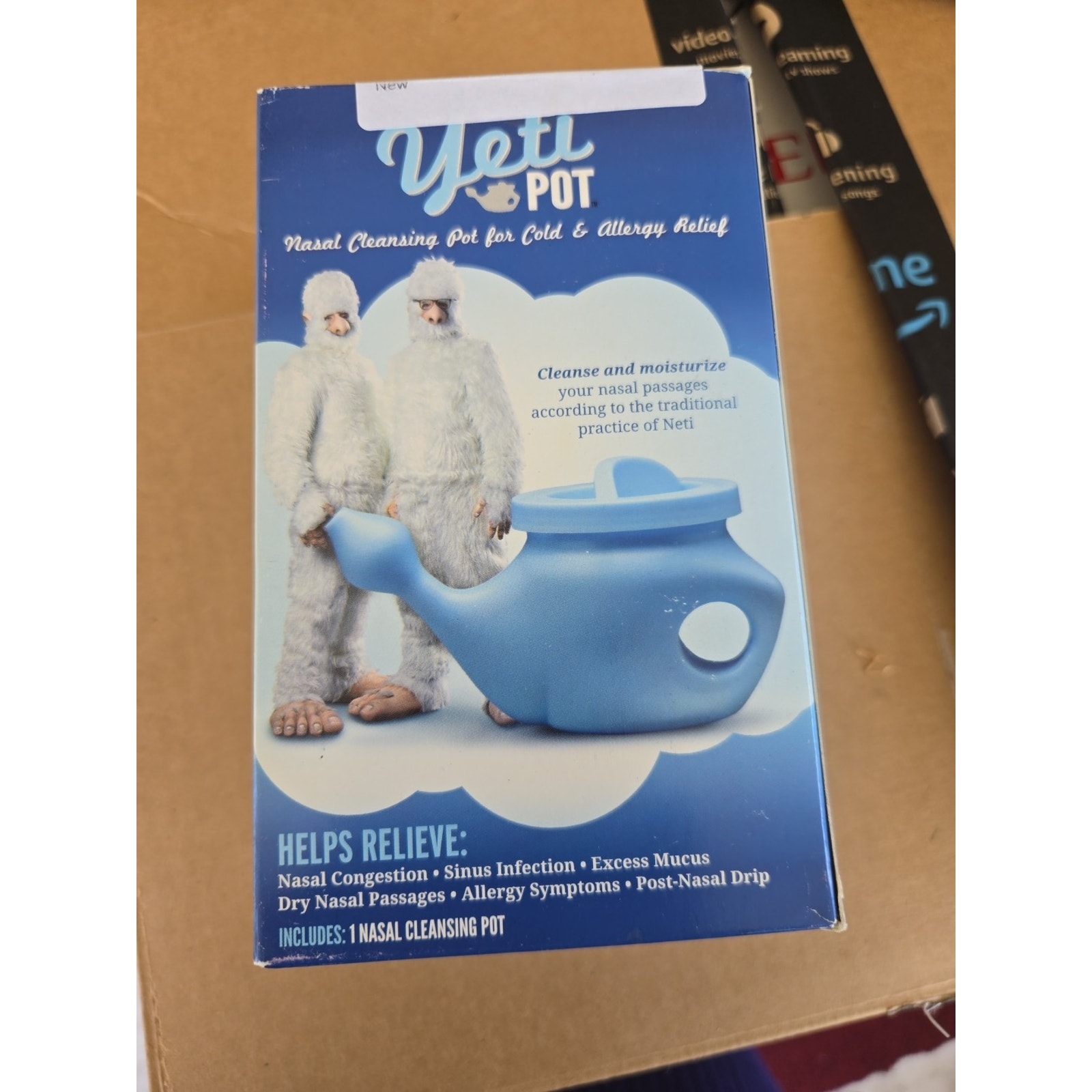 Yeti Neti Pot Homeopathic Nasal Cleansing Allergy Sinus Relief  Nasal Cleansing